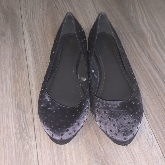 Maurices Kylie Grey silver sequined formal flats - Picture 2 of 8